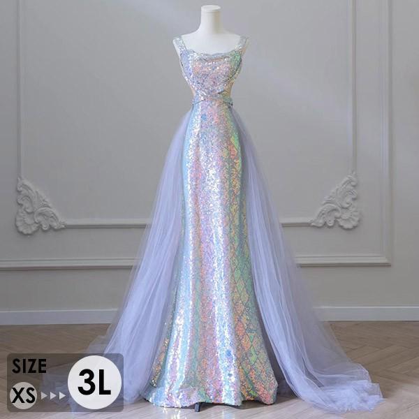 マーメイド ドレス キラキラ 大人 ピアノ 発表会 ロングドレス ノースリーブ 演奏会 結婚式 母親 演奏会用ドレス ロング 披露宴 レディース