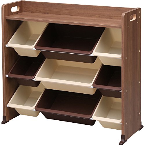 アイリスオーヤマ おもちゃ箱 天板付き ブラウン 幅86.3*奥行34.8*高さ79.5cm キッズ