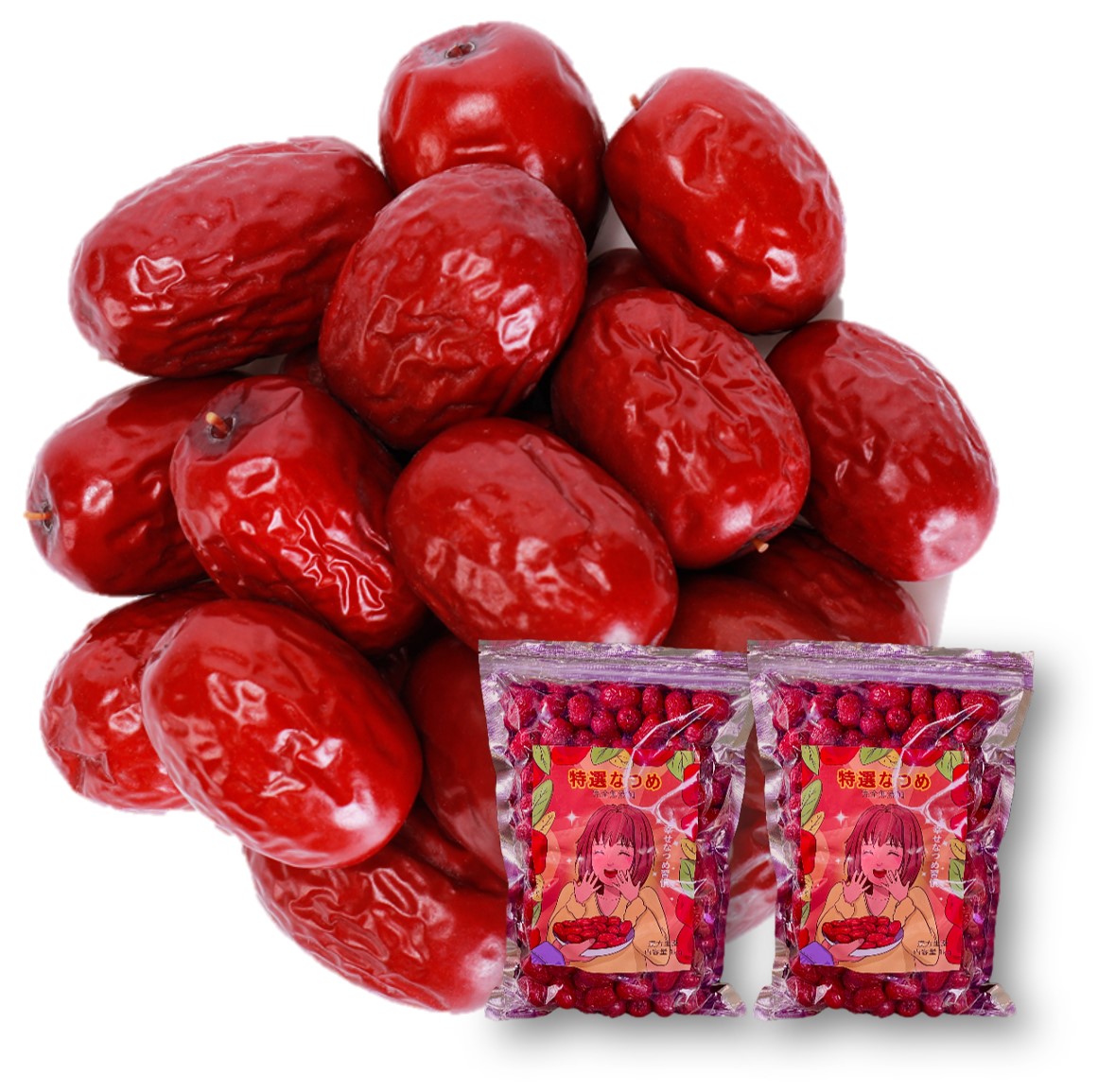 特選なつめ 1kgx2袋 無添加 ナツメ ドライフルーツ 大棗 おやつ 日本で298項目の農 薬検査で一切不検出 お茶 薬膳料理 スープ お菓子作りに 食材