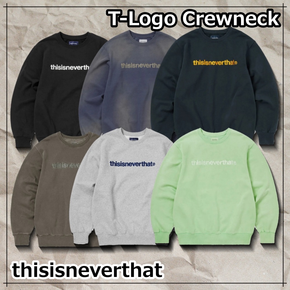 【thisisneverthat】 T-Logo Crewneck [正規品] 前面刺繍ロゴ