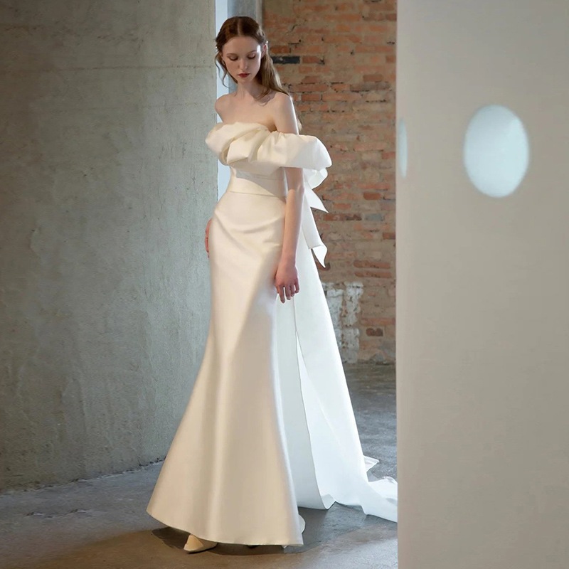 花嫁 韓国 大人気 ロングドレス 結婚式ワンピース 高級感 気質 パーティードレス 結婚式 演奏会 発表会 卒業式 成人式 同窓会 ドレスワンピース パーティードレス