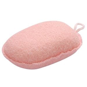 (120個セット) ボディスポンジ お風呂グッズ 約幅9.5cm ピンク ヒモ付 nice feeling ヘチマボール 浴室 風呂 バスグッズ