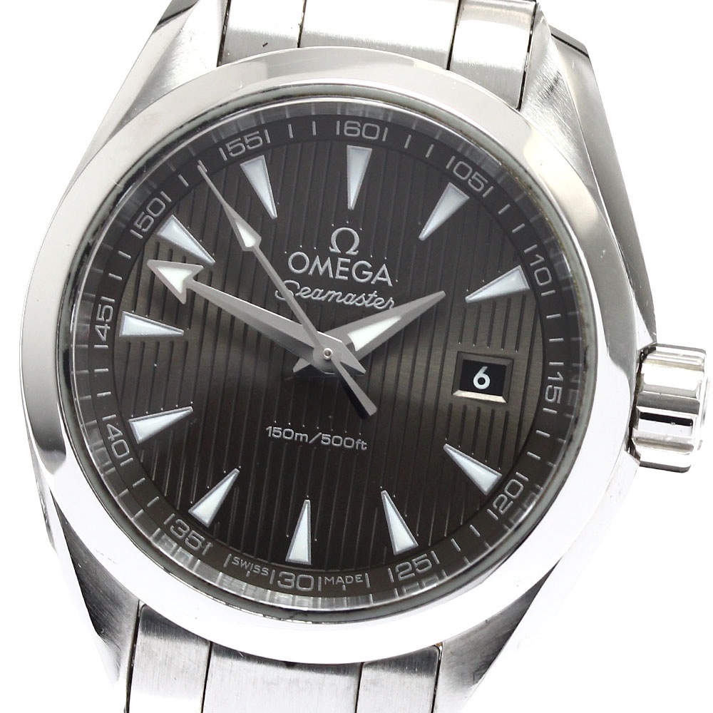 オメガ OMEGA 231.10.30.60.06.001 シーマスター アクアテラ 150M デイト クォーツ レディース 箱・保証書付き_895004【中古】