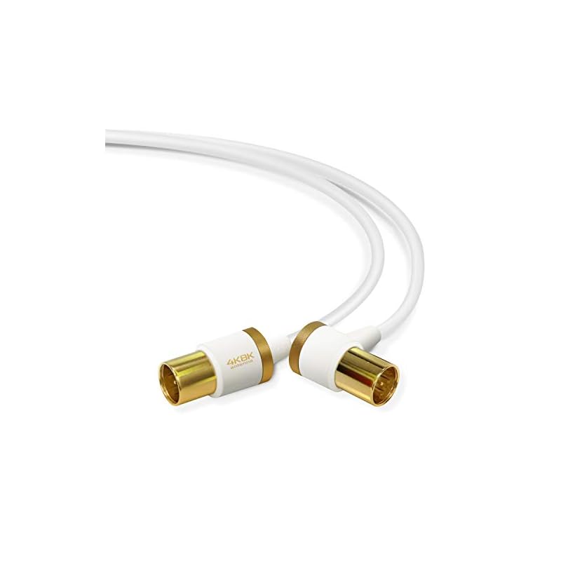 【3日以内発送】エレコム アンテナケーブル 【 4K 8K対応 】 F型端子 差込式L字-差込式ストレート スリムケーブル 10m ホワイト DH-ATLS48K100WHアンテナケーブル