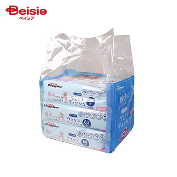 ドギーマン ペット専用ウェットティッシュ 保湿成分プラス 3コパック ×8 ペット