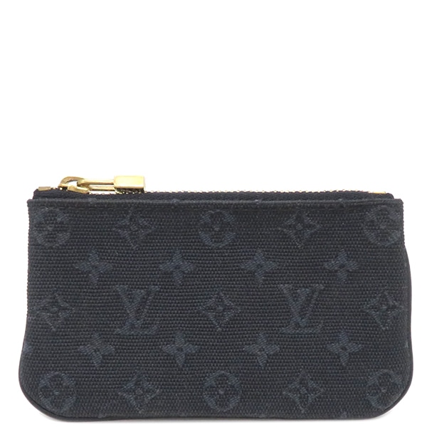 ルイヴィトン LOUIS VUITTON コインケース ポシェット クレ モノグラムミニランキャンバス モノグラムミニラン ゴールド金具 紺 キーチェーン付き 小銭入れ 鍵入れ M92436 RA00
