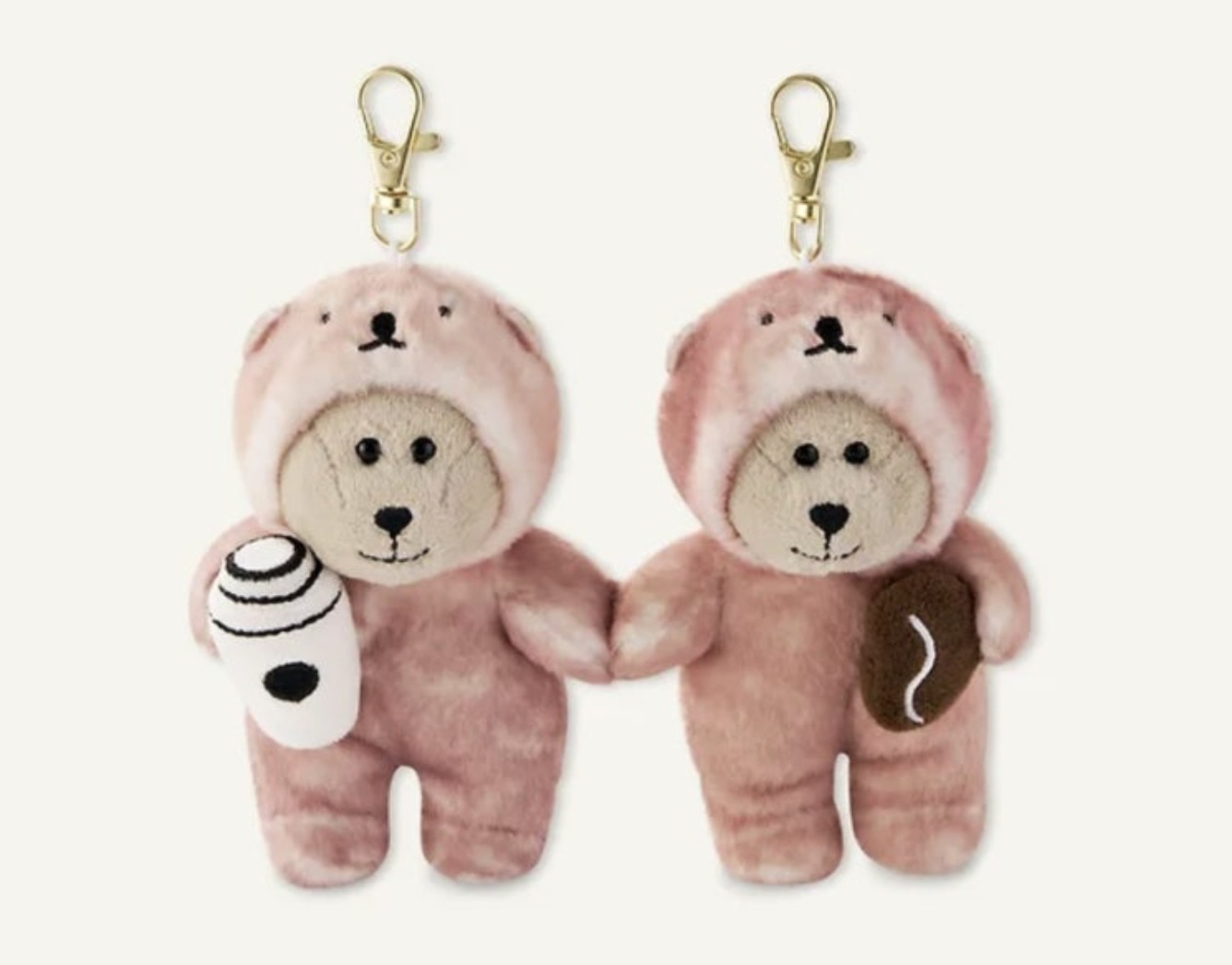 スターバ KOREA ラブリーカワウソキーチェーンセットキーホルダー2P