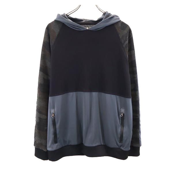 長袖 スウェットパーカー L 黒系 メンズ