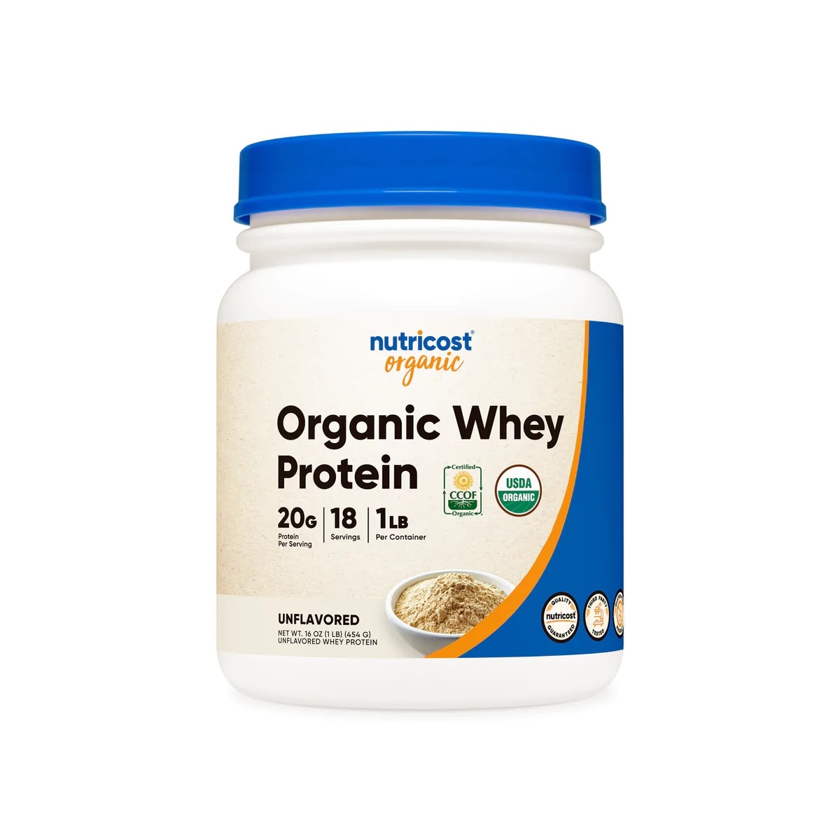 [USA] Nutricost ニュートリコスト Whey Protein Powder 無味 (Organic) (1 LB) 7,762円
