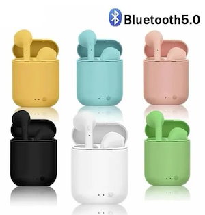 Bluetooth 5.0ワイヤレスヘッドセット,バイノーラルスポーツイヤホン,ノイズリダクション,tws macaron,i12,オリジナル,新品,2024 音楽,スポーツ,ベース用のワイヤレスヘッ
