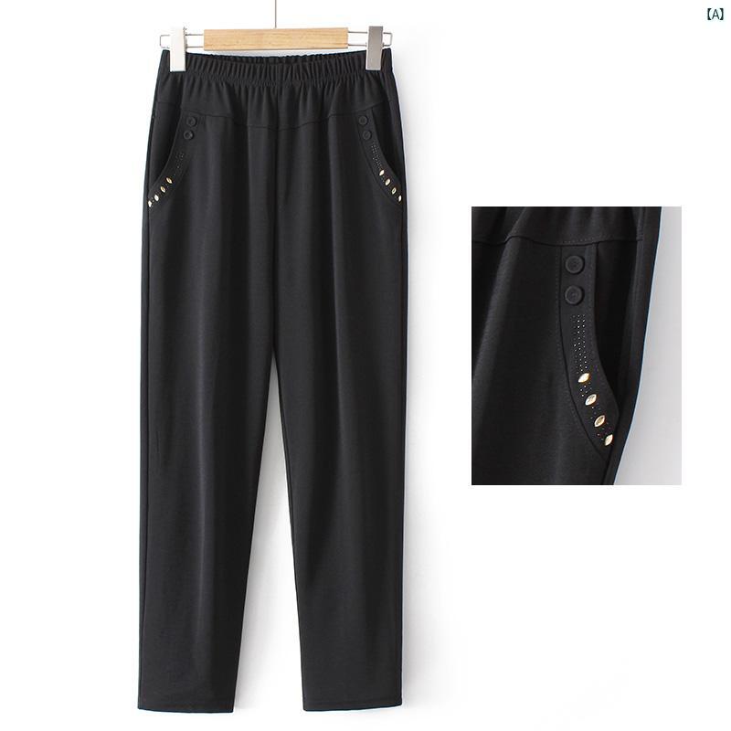 レディース ファッション おしゃれ 春夏 秋 冬 大人 上品 高級 マダム プレゼント 敬老日 おばあちゃん 夏 薄手 ハイウエスト カジュアル 九分丈 パンツ ストレート レッグ 奥さん 5,543円