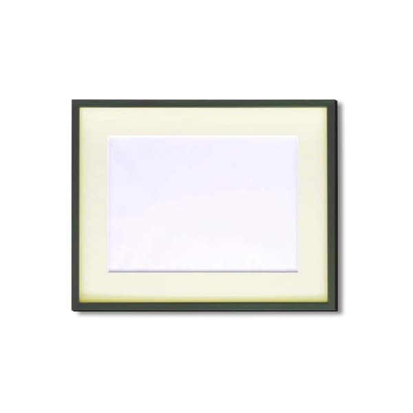 水彩額縁 フレーム F4号 グリーン 壁掛けひも アクリル マット付き 化粧箱入り 5767 額縁 額