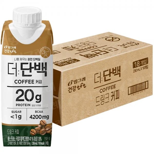 ピングレザタンパク質 ドリンク コーヒー 18p 빙그레 더단백 드링크 커피 18p