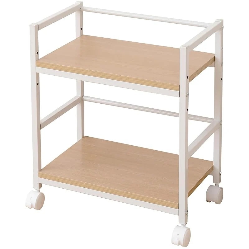 【即納】YAMAZEN デスク下ワゴン 2段 W500×D295×H605mm ナチュラル MUD-50NAIV 1台