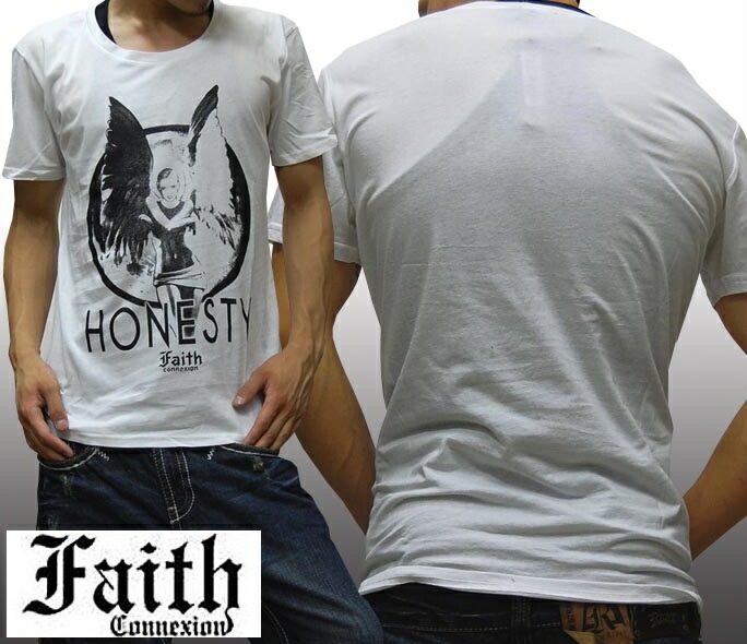 セール フェイスコネクション メンズ Tシャツ ホワイト STAR SIGNS シリーズ VIRGO サファリ Faith Connexion フェイス プレミアム ブランド インポート ハリウッ