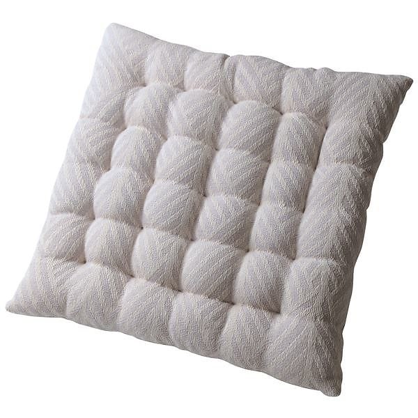 インド綿使用 シートクッション/座布団 [2枚組 ホワイト] 40x40cm 『クラック』