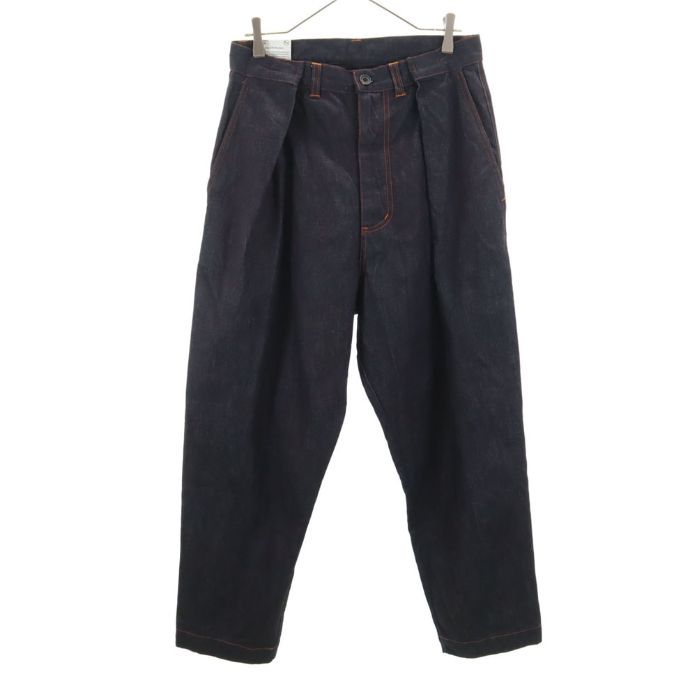 エヌイグレッグ 日本製 デニムサルエルパンツ 46 ネイビー メンズ 古着