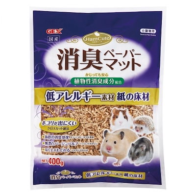 他サイト： ＧＥＸ　ハムキュート　消臭ペーパーマット　４００ｇ　ハムスター　床材　ハリネズミ　ＣＲＣ50―50―33―40―00の商品画像