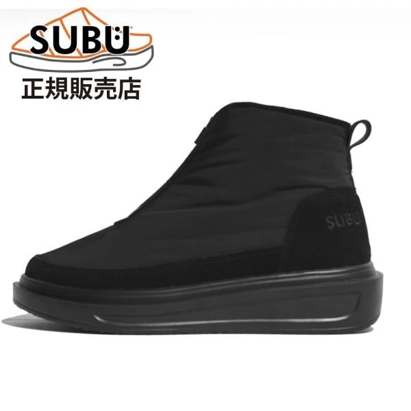 【正規販売店】 SUBU スブ メンズ カマン ウィンターブーツ KAMAN Winter Boots ブラック 黒 厚底 起毛 ボア 暖かい 防寒 秋冬 ショート シューズ 靴