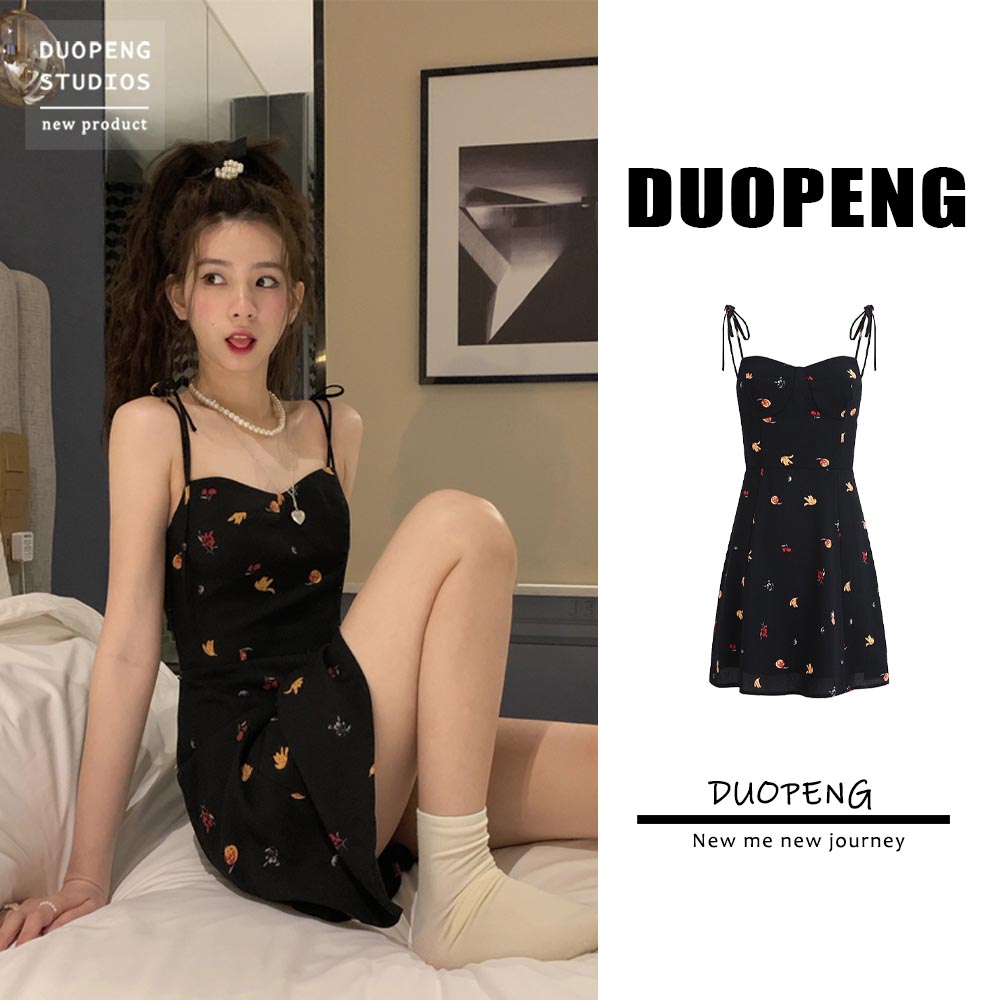 花柄キャミソールワンピース フレンチサスペンダーAラインワンピース ミニワンピ 花柄 ワンピース ドレス レディース 可愛い オシャレ 上品 トレンド お呼ばれコーデ パーティー デート C446