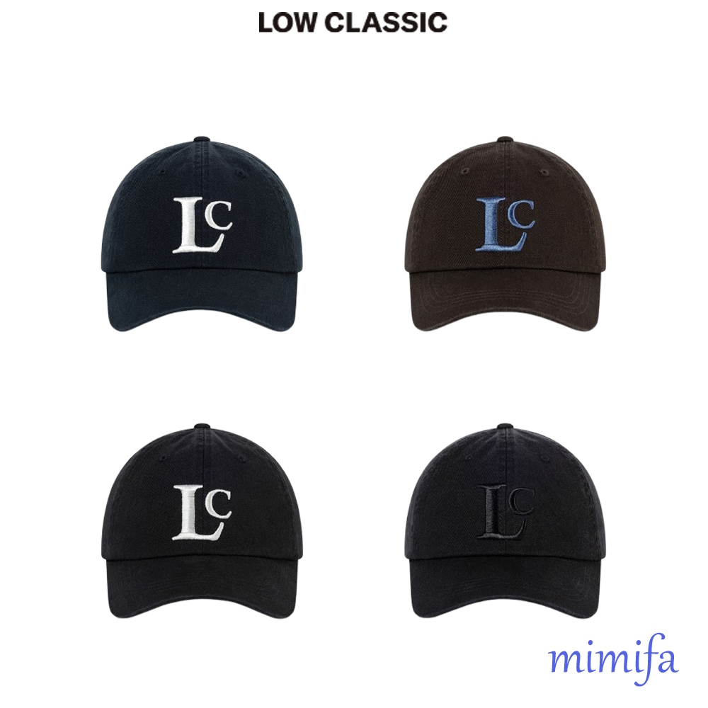 Lcロゴボールキャップ コントラストLcロゴ刺繍・6パネルデザイン・バックバックル付き