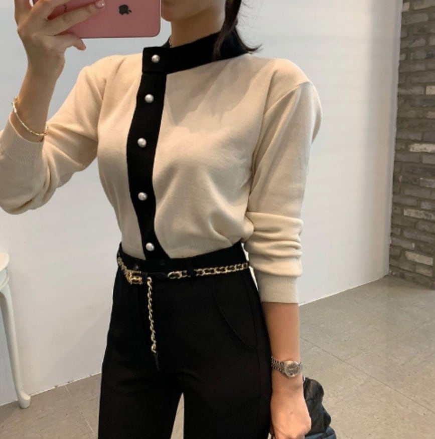 トップス デート モテアイテム ニットソー パイピング アシンメトリー ウール 可愛い きれいめ 上品 おしゃれ かっこいい 可愛い ラブリー キュート ガーリー クール モード系 セクシー