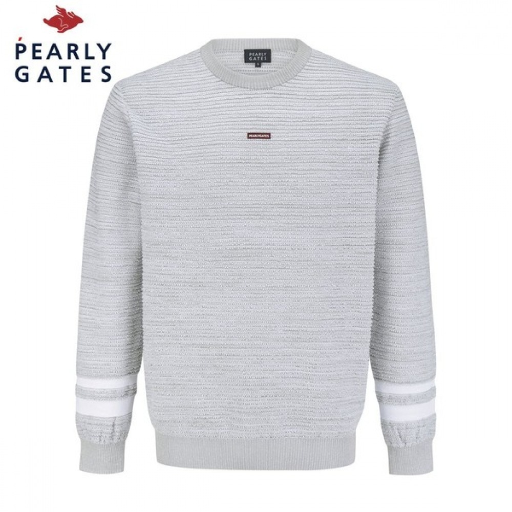 (パリゲイツ) メンズカラーラインブークルロングスリーブニット