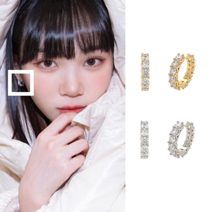 [LSERAFIMチェウォン着用] 20mm エタニティイヤリング 韓国正規品 /韓国アイドル人気 Red Velvet ジョイ着用/ITZYユナ着用