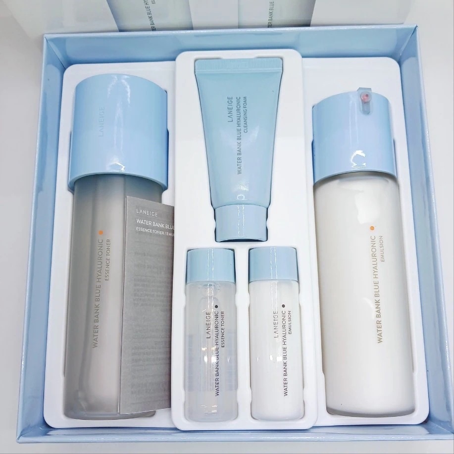 ラネージュ ウォーターバンク ブルー ヒアルロニック エッセンシャル セット トナー 160ml + エマルジョン 120ml + クレンジングフォーム 30g + トナー 25ml + エマルジョン