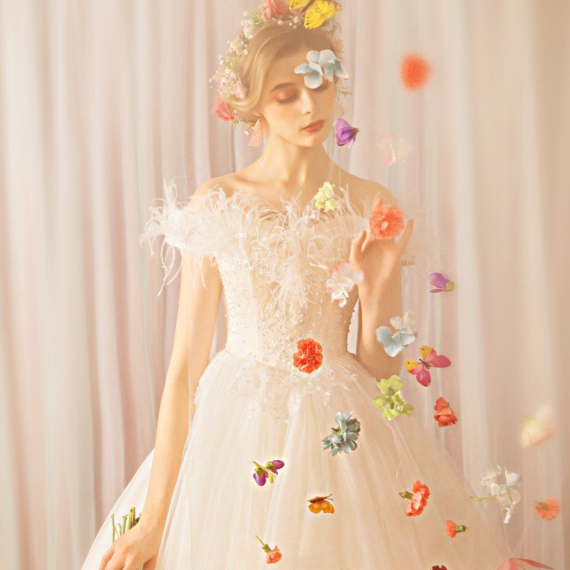 ウェディングドレス 安い 結婚式 ウエディングドレス 二次会 花嫁 パーティードレス 披露宴 ブライダル 結婚式 ロングドレス プリンセス 羽