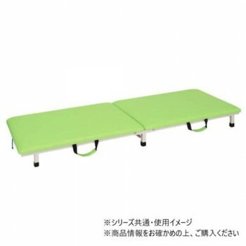 高田ベッド製作所 付添ポータブル （折りたたみ式簡易ベッド） 幅55x奥行190x高さ17cm ライムグリーン TB-1262
