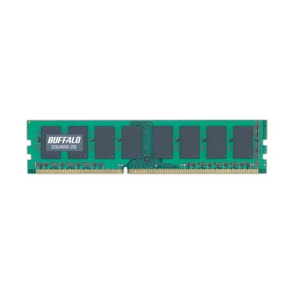 (まとめ)バッファロー PC3-12800DDR3 1600MHz 240Pin SDRAM DIMM 2GB D3U1600-2G 1枚3セット