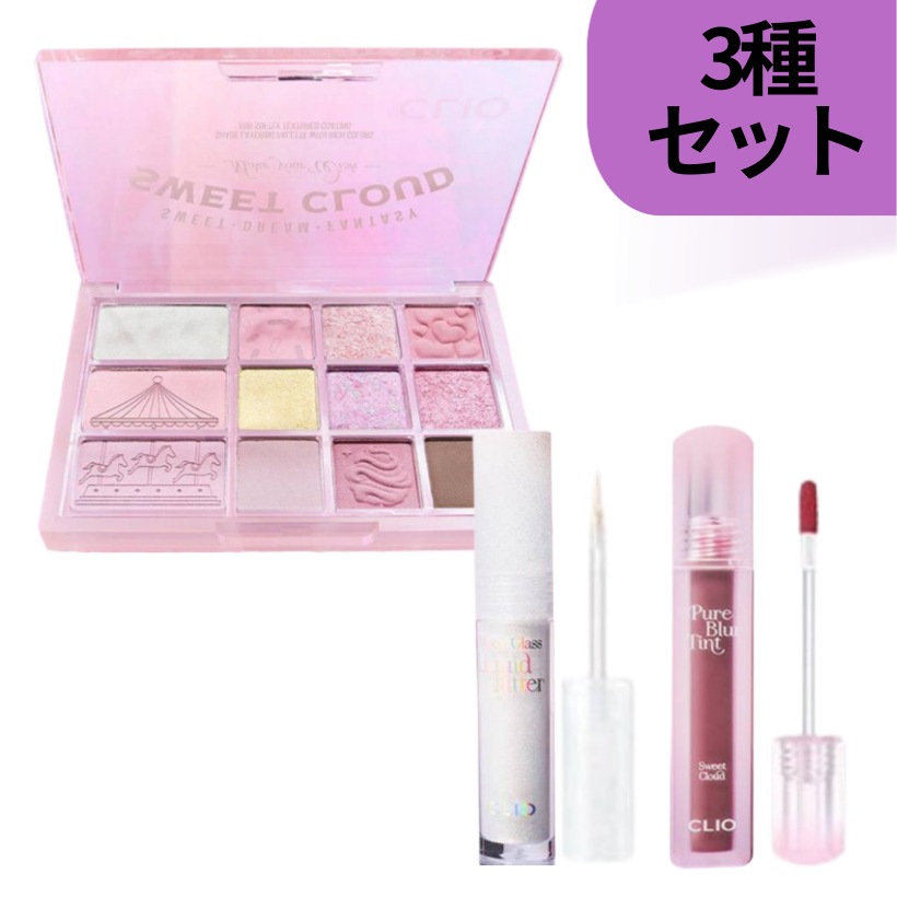 [4/26新作発売] スイートクラウドエディション3種セット(シャドウパレット+ティント+グリッター) / 韓国コスメ 5,239円
