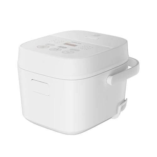 【Amazon.co.jp限定】[山善] 炊飯器 一人暮らし 3合 3種類炊き分け機能 マイコン式 低温調理 無洗米モード 保温 予約機能 ホワイト AMRC-5M(W)