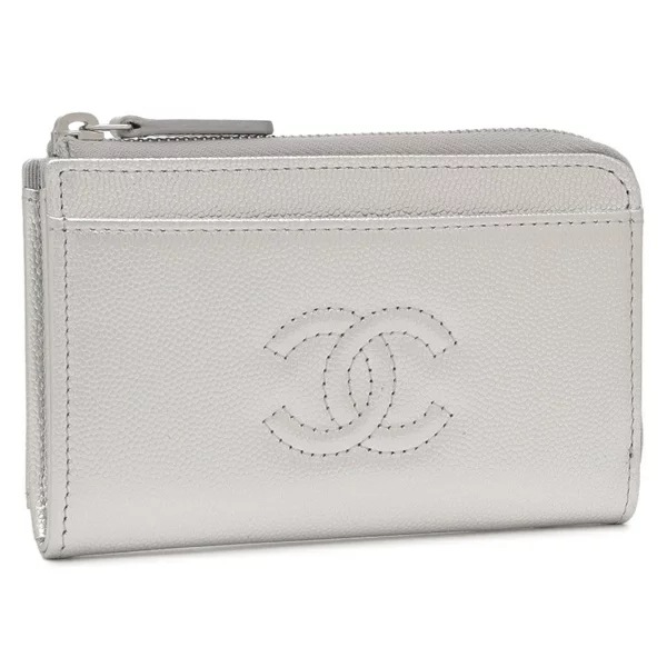 フラグメントケース カードケース ミニ財布 CCマーク ココマーク シルバー レディース AP4661 B22661 U5221