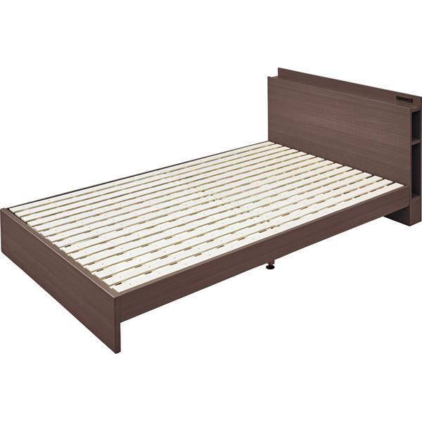ベッド セミダブル 約W122xD207xH75cm ブラウン 組立品 すのこ
