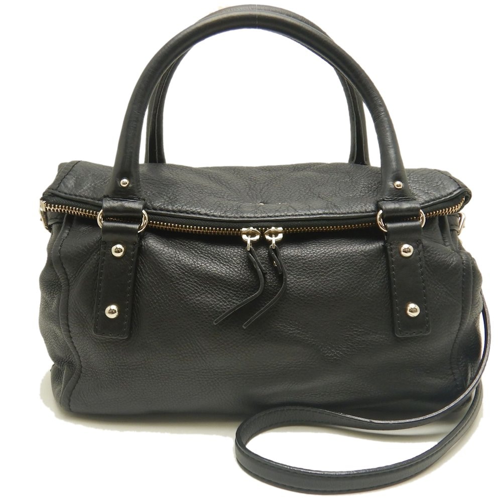 ハンドバッグ 2WAY レザー ブラック/253043【中古】