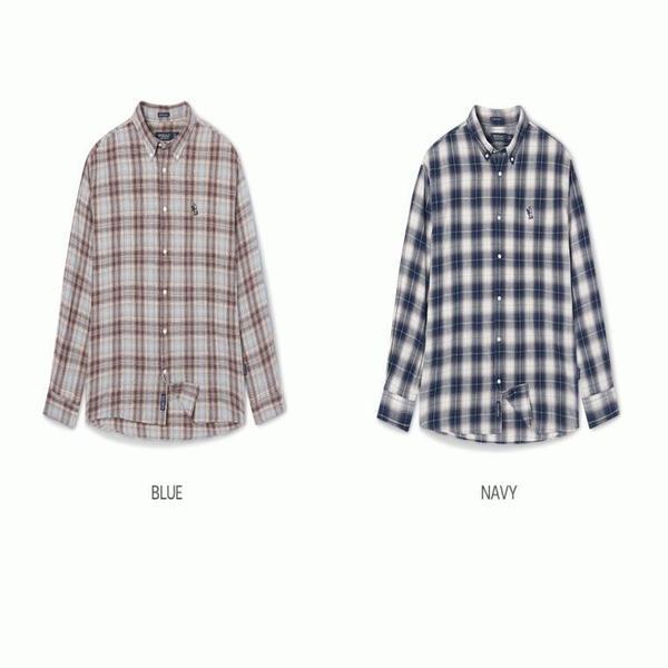 フランネルオーバーフィットチェックシャツ / Shadow Plaid Flannel Overfit CheckShirt_A WHYCF3732U