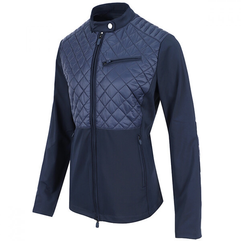 ZIPORE 女性用ハイブリッドキルトナイロンテックインターロックスリムフィットジャケット