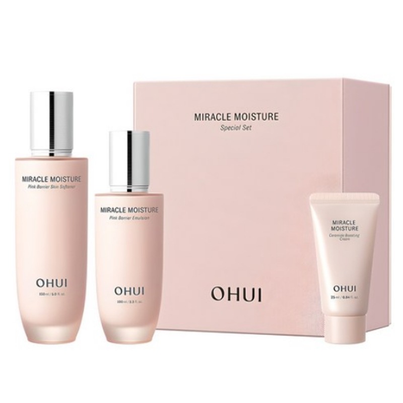オーフィ ミラクル モイスチャー ピンク バリア スキン 150ml + エマルジョン 100ml + クリーム 25ml //保湿クリーム/水分供給/天然成分/肌バリア/栄養供給/敏感肌