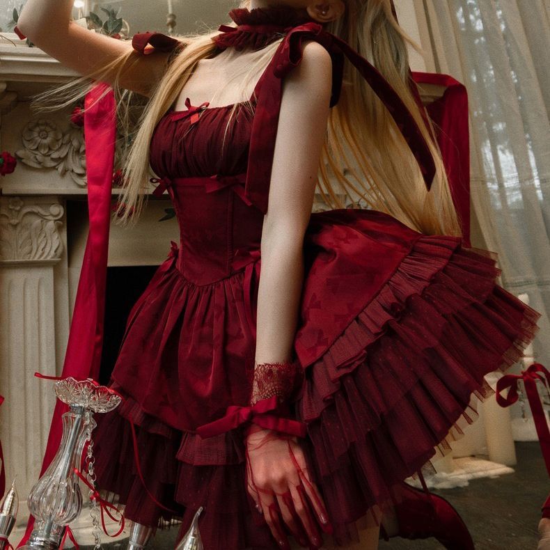 Lolita 小さなリボンバレエスタイルのSPドレスjskバーミツバドレス コスチューム