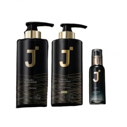 ブラックジェイシャンプー500ml+トリートメント500ml+ヘアオイル80mlクリニックヘアケアセット