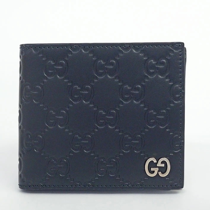 【新品同様】グッチ ドリアン GG シルバー金具 グッチシマ レディース 【二つ折り財布（小銭入れあり）】