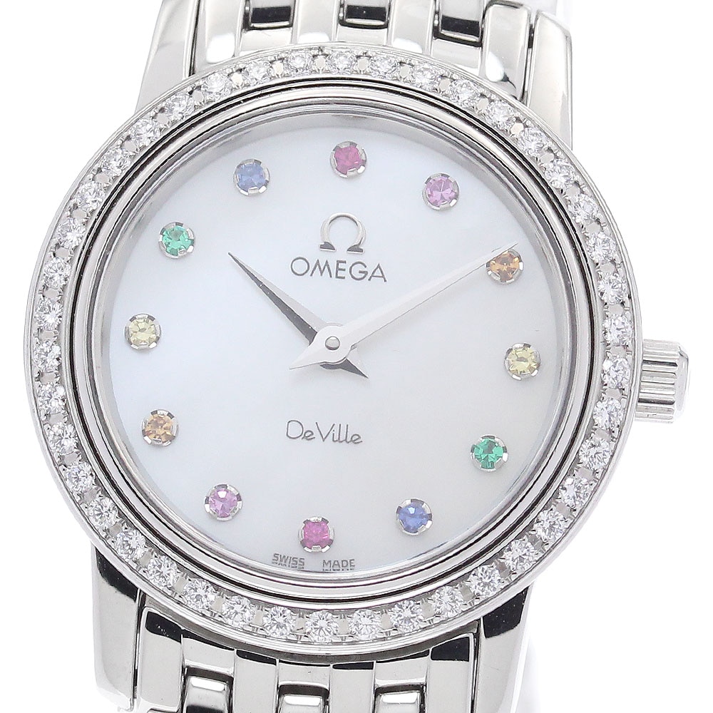 オメガ OMEGA 4577.77 デビル ダイヤベゼル クォーツ レディース 良品 _934264【中古】