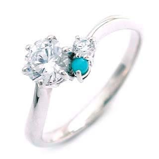 CanCam掲載( 婚約指輪 ) ダイヤモンド エンゲージリング( 12月誕生石 ) ターコイズ楽ギフ_包装