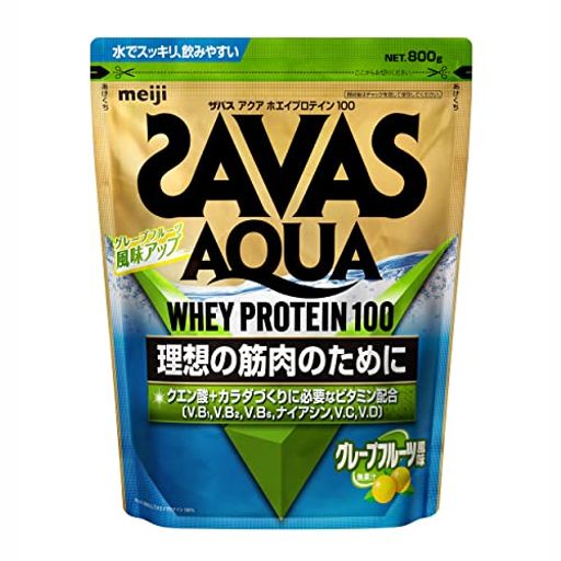ザバス(SAVAS) アクアホエイプロテイン100 グレープフルーツ風味 [WPI] 800G 明治 4,508円