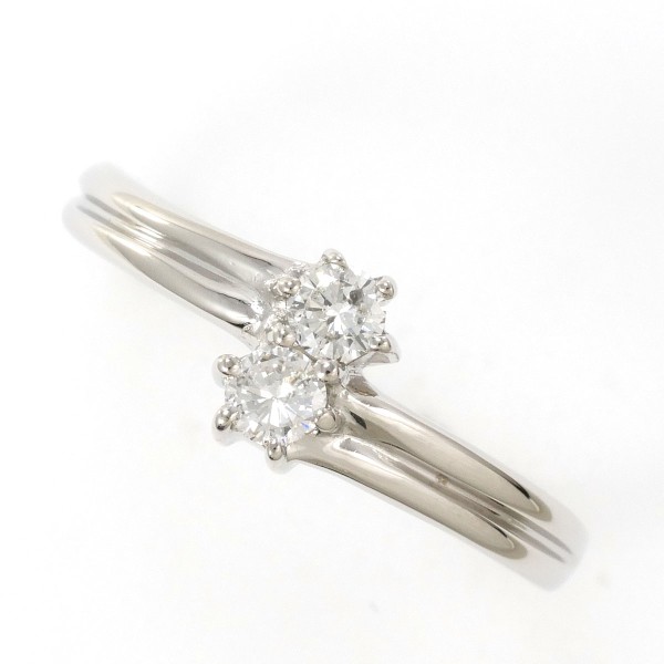 PT900 プラチナ リング 指輪 11.5号 ダイヤ 0.20 ジュエリー 中古