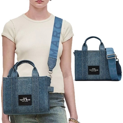 THE CRYSTAL DENIM SMALL TOTE 2S4HTT010H03
