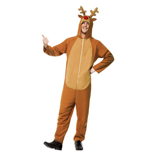 トナカイ　コスプレ トナカイスーツ 大人用 M 【 コスプレ 衣装 クリスマス ウケる 面白 仮装 男性用 メンズ 爆笑 笑える トナカイコスチューム おもしろコスチューム 】
