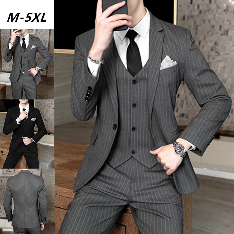 スーツ メンズ おしゃれ スーツセットアップ 3ピーススーツ ビジネススーツ ボーダー柄 スリム カジュアルスーツ フォーマルスーツ 洗える 紳士服 通勤 結婚式